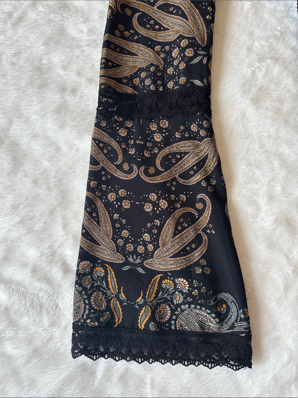 CUPCAKES AND CASHMERE Black Paisley Lace Long Sleeve Mini Dress SzS Feminine EUC - Picture 14 of 17